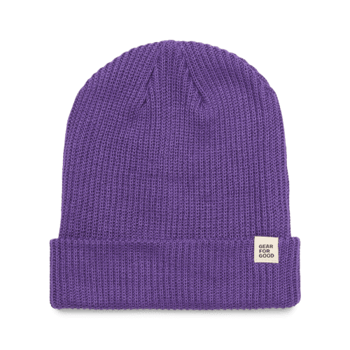 Wharf Beanie, Black Violet, Detail