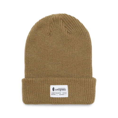 Wharf Beanie - Cotopaxi Patch, Live Oak, Detail