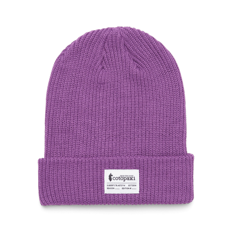 Wharf Beanie - Cotopaxi Patch, Mauve, Detail