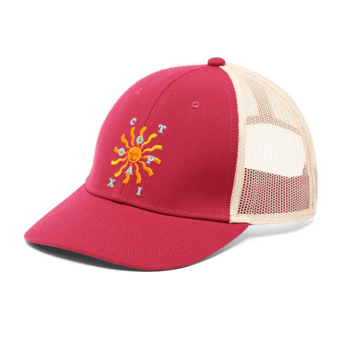 Happy Day Trucker Hat, Raspberry