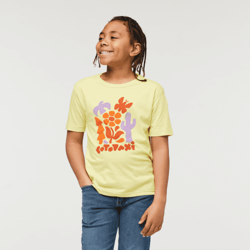 Day Hike Organic T-Shirt - Kids', Lemonade, Model Isaiah