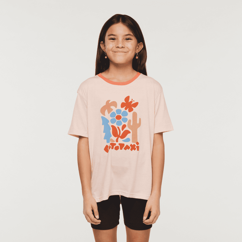 Day Hike Organic T-Shirt - Kids', Sand, Model Scarlett