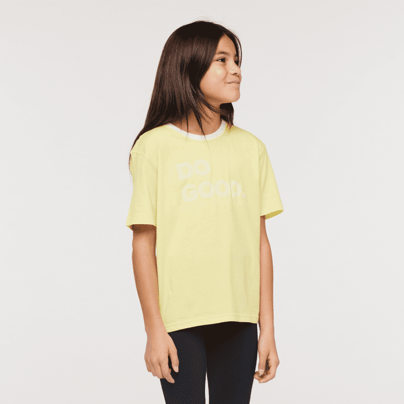 Do Good Organic T-Shirt - Kids', Lemonade, Model Scarlett