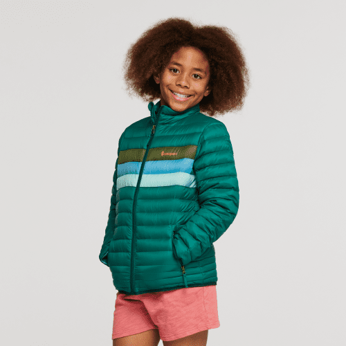 Fuego Down Jacket - Kids', Greenery, Model Isaiah