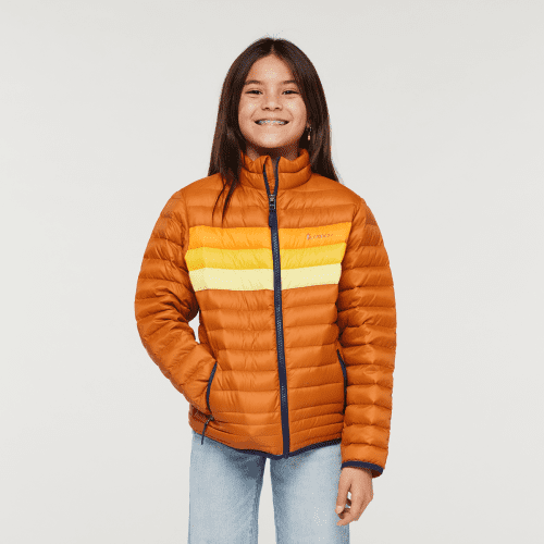 Fuego Down Jacket - Kids', Mezcal, Model Scarlett