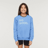 Do Good Organic Crew Sweatshirt - Kids', Lupine, Model Scarlett