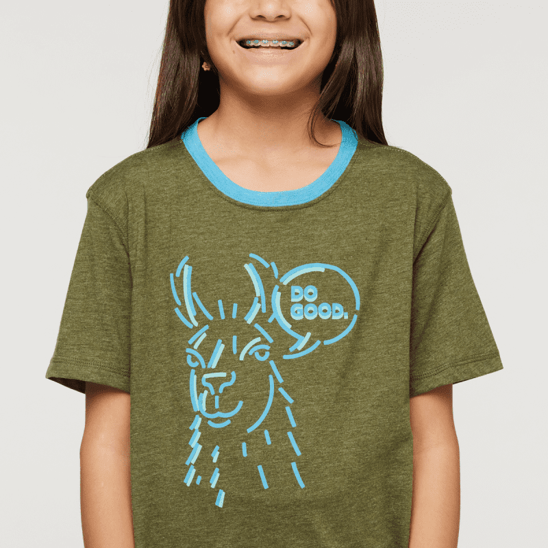 1200x1200png S23KidsTalkingLlamaOrganicT ShirtPine 5