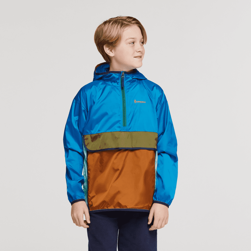 Teca Half-Zip Windbreaker - Kids', Drizzle, Model Dax