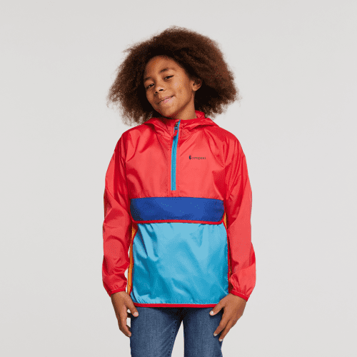 Teca Half-Zip Windbreaker - Kids', Fireball, Model Isaiah