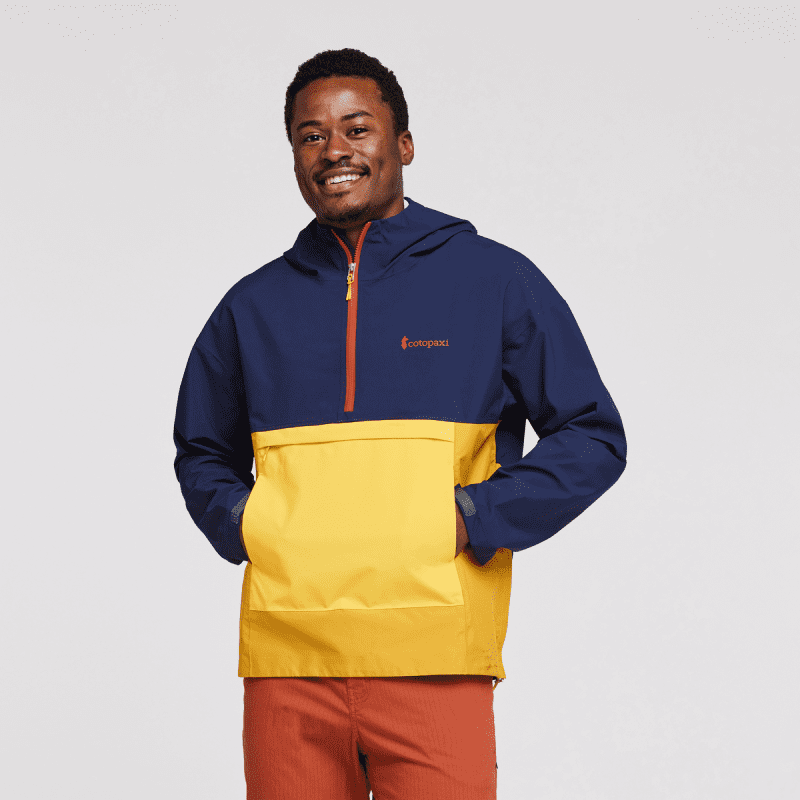 Cielo Rain Anorak - Men's, Maritime/Amber, Model Jeremy