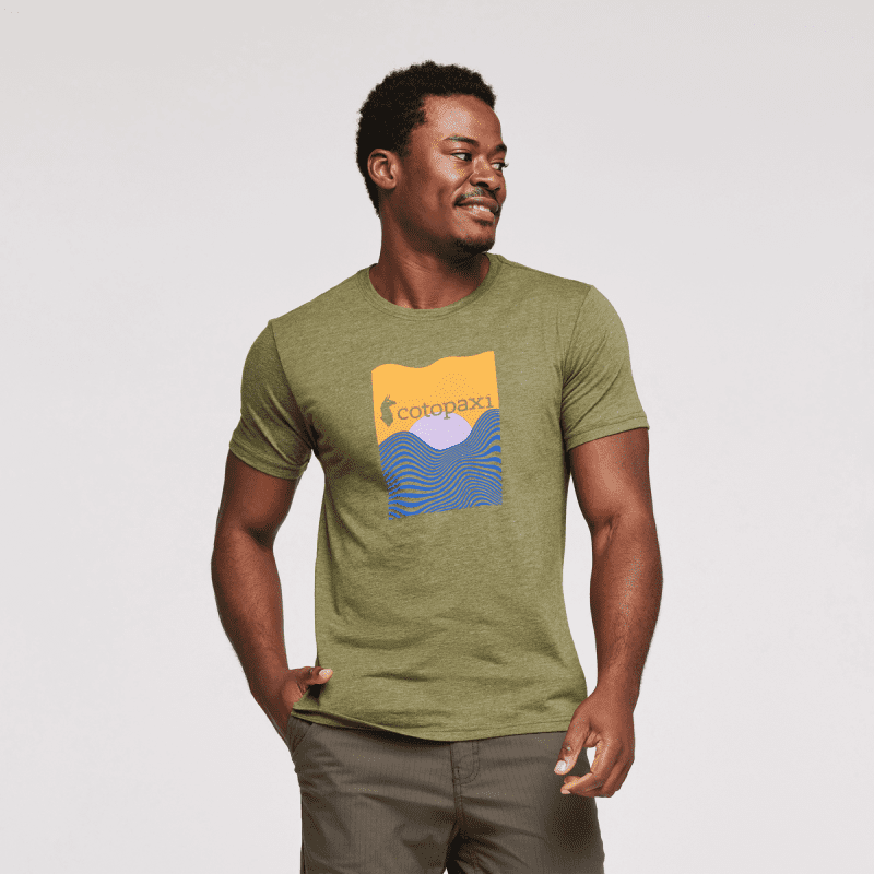 Cotopaxi Vibe Organic T-Shirt - Men's, Pine, Model Jeremy