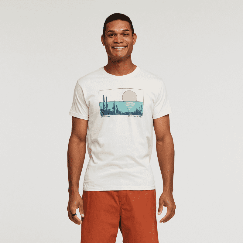 Desert View Organic T-Shirt - Men's, Bone, Model James