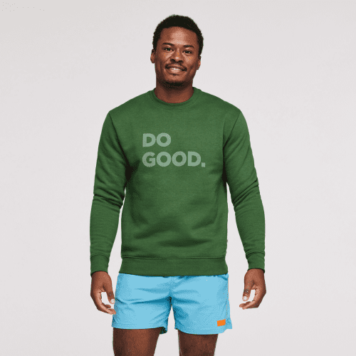 Do Good Crew Sweatshirt - Men's, Forest, Model Jeremy