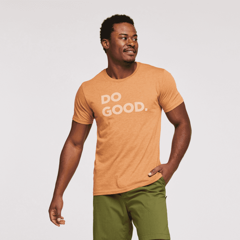 Do Good T-Shirt - Men's, Saddle, Model Jeremy