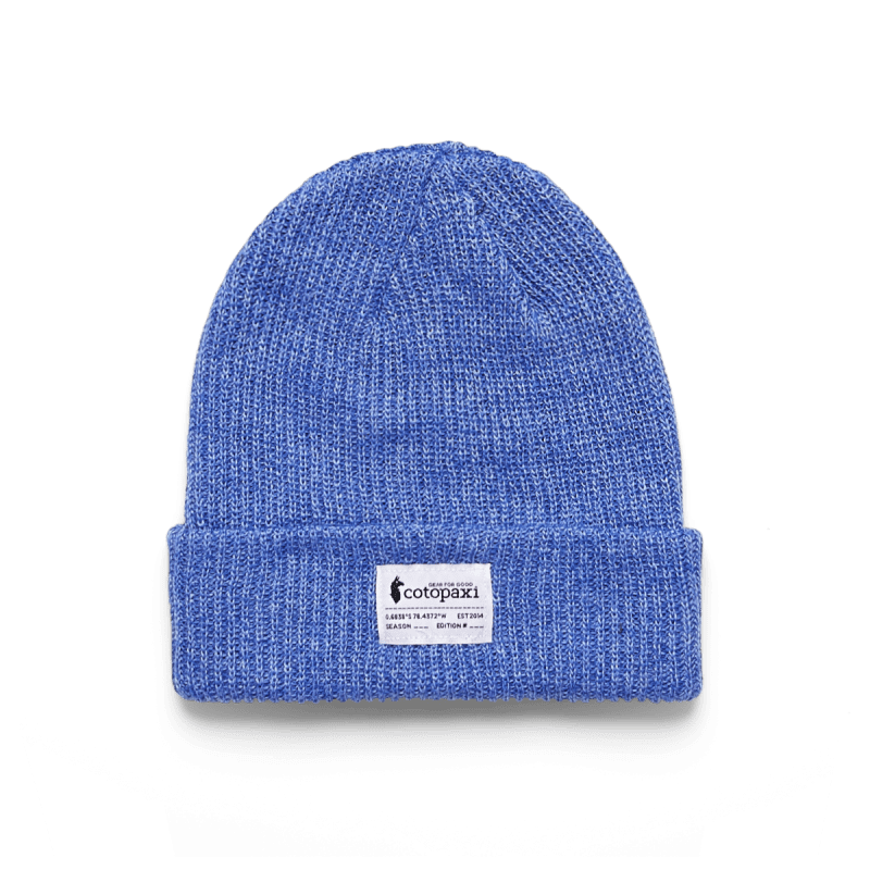 Wharf Beanie - Cotopaxi Patch, Heather Blue Violet