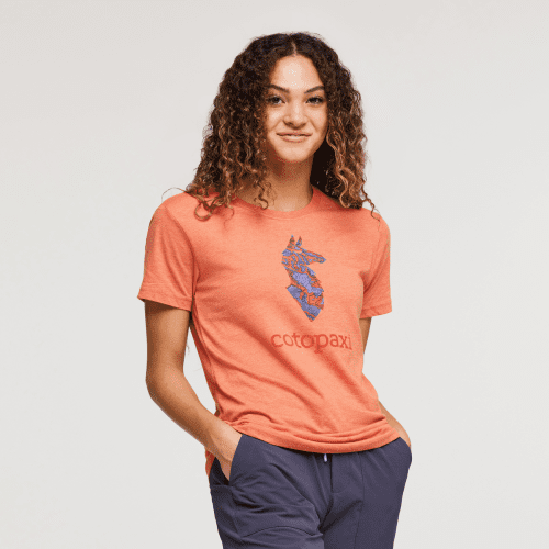 Altitude Llama Organic T-Shirt - Women's, Nectar, Model London