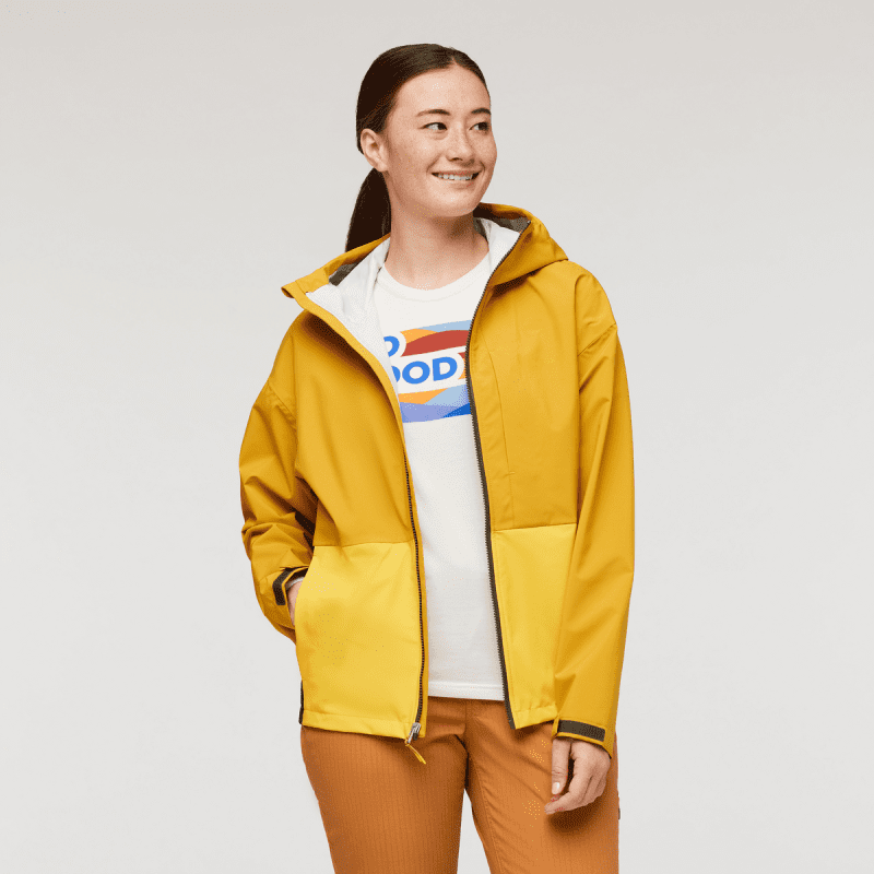 Cielo Rain Jacket - Women's, Amber, Model Aya