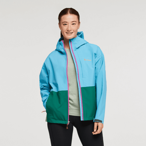 Cielo Rain Jacket - Women's, Poolside, Model Aya