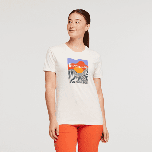 Cotopaxi Vibe Organic T-Shirt - Women's, Bone, Model Aya