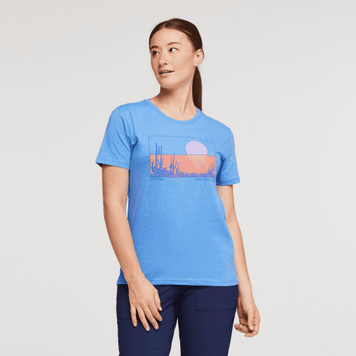 Desert View Organic T-Shirt - Women's, Lupine, Model London