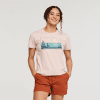 Desert View Organic T-Shirt - Women's, Sand, Model London