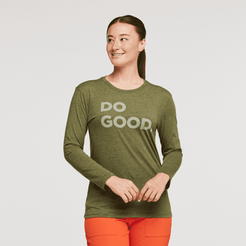 Do Good Long-Sleeve T-Shirt - Women's, Pine, Model Aya