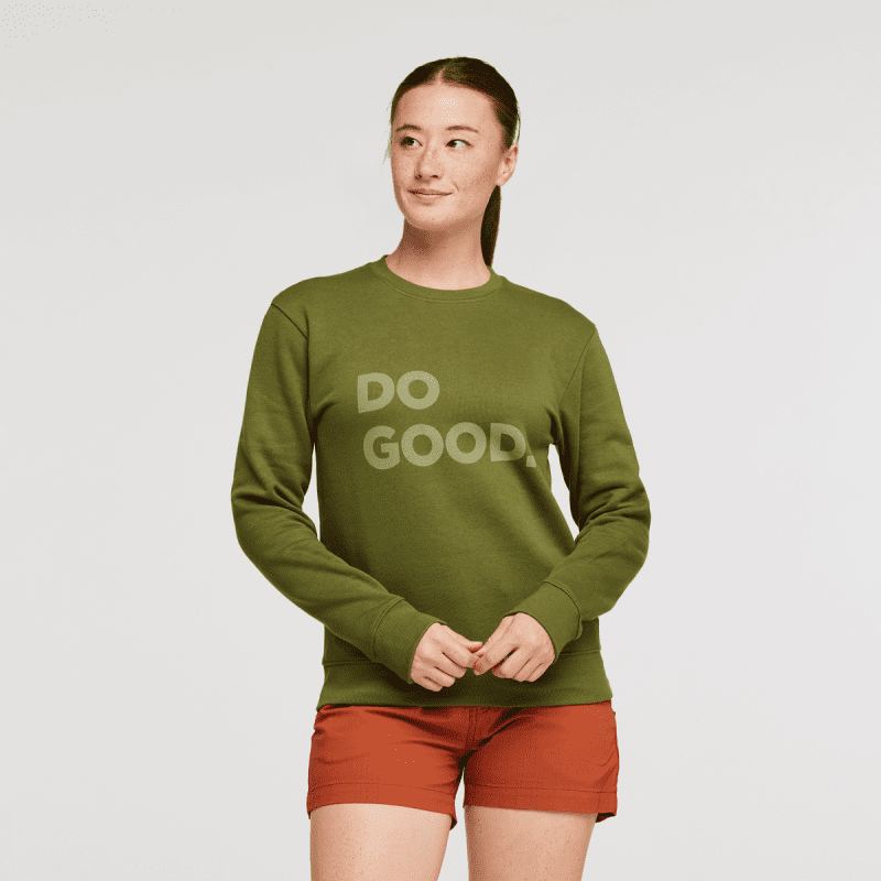 Do Good Crew Sweatshirt - Women's, Pine, Model Aya