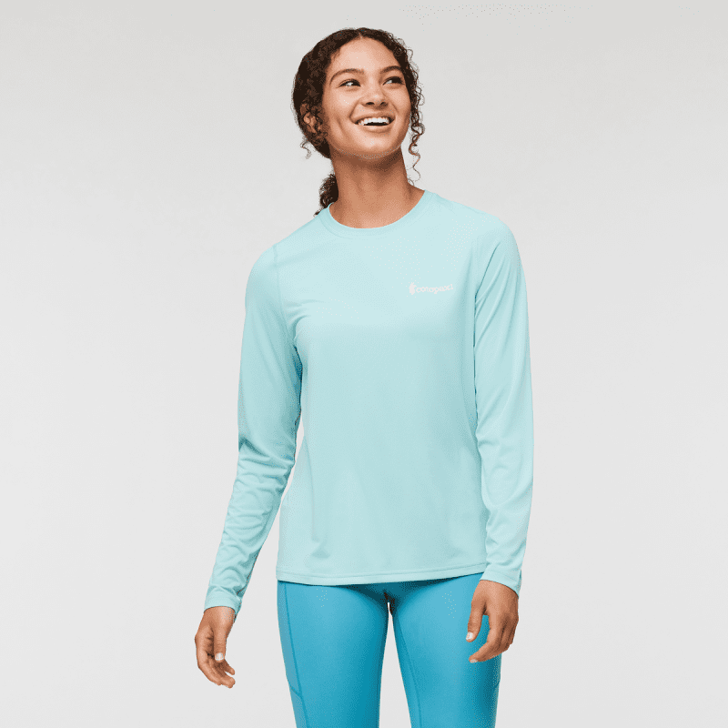 Fino Long-Sleeve Tech Tee - Women's, Sea Glass, Model London