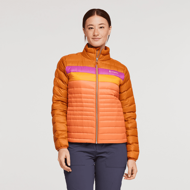 Fuego Down Jacket - Women's, Mezcal/Nectar, Model Aya