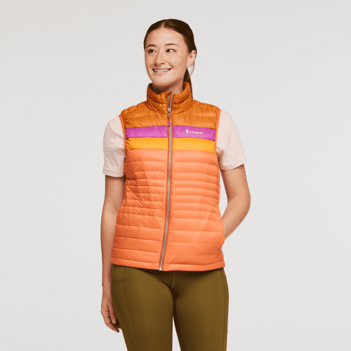 Fuego Down Vest - Women's, Mezcal/Nectar, Model Aya