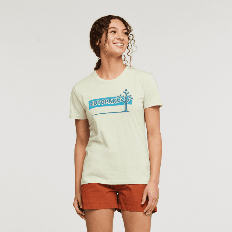 Hello Desert Organic T-Shirt - Women's, Lichen, Model London