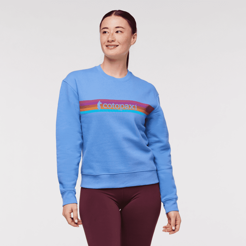 On The Horizon Organic Crew Sweatshirt - Women's, Lupine, Model Aya