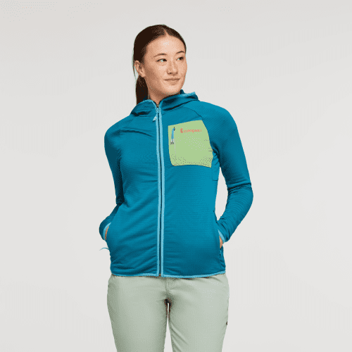 Otero Fleece Full-Zip Hooded Jacket - Women's, Gulf, Model Aya