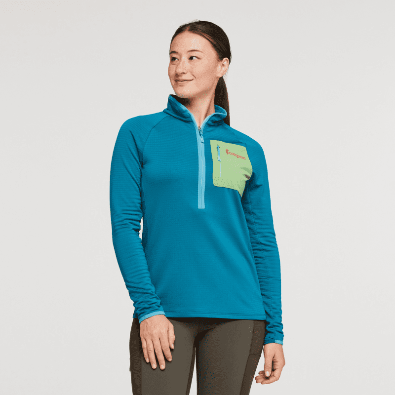 Otero Fleece Half-Zip Pullover - Women's, Gulf, Model Aya