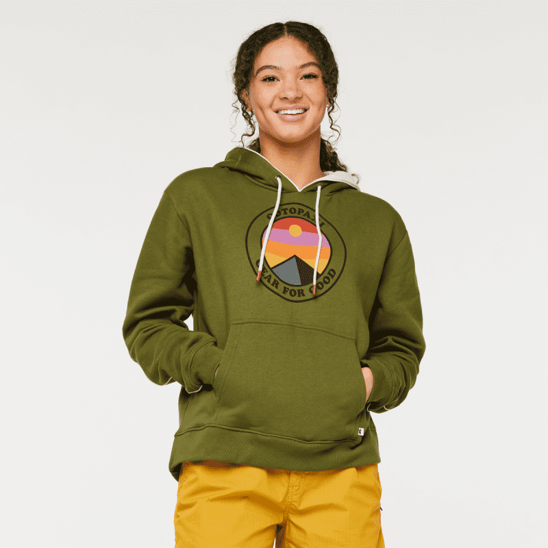 Sunny Side Organic Pullover Hoodie - Women's, Pine, Model London