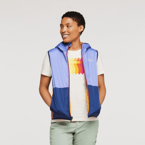 Teca Cálido Hooded Vest - Women's, Honeybee, Model Callie