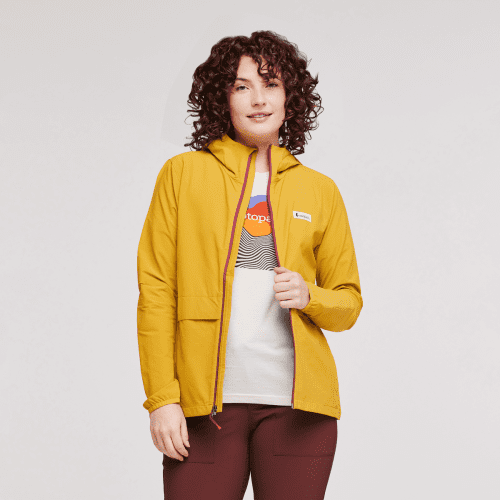 Viento Travel Jacket - Women's, Amber, Model Courtney