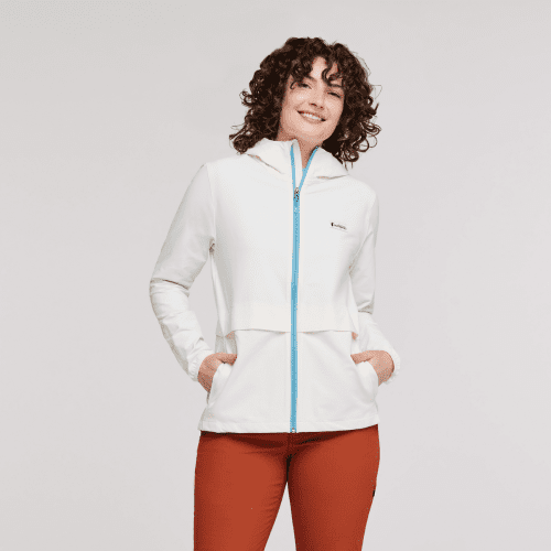 Viento Travel Jacket - Women's, Bone, Model Courtney