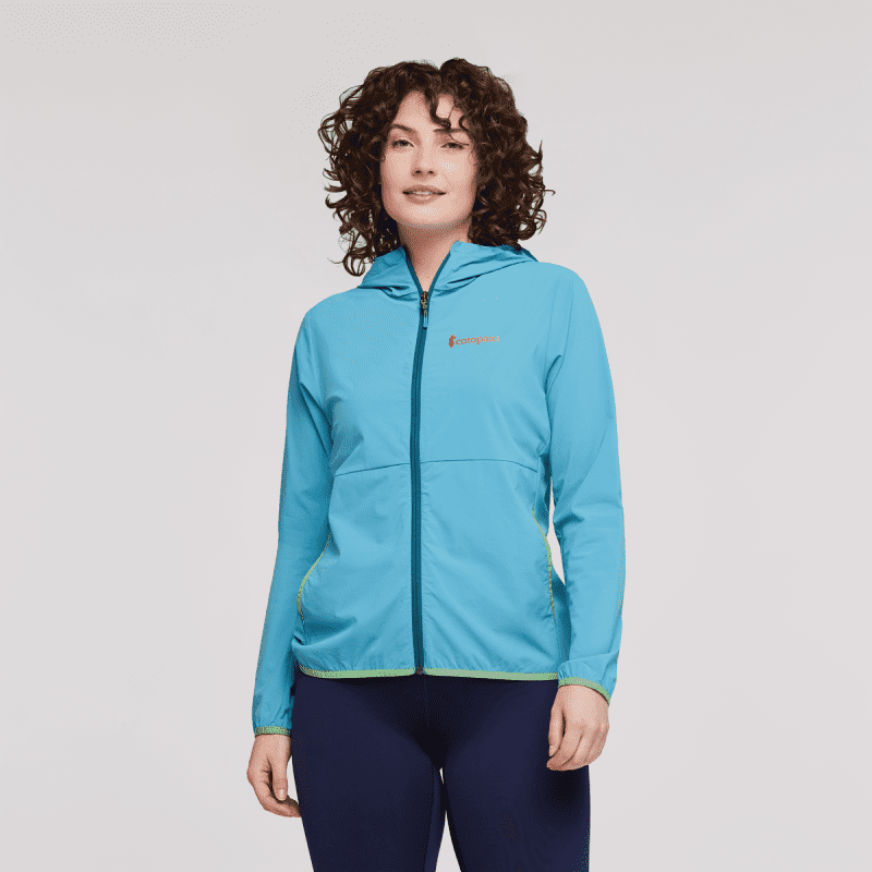 Vuelta Performance Windbreaker Jacket - Women's, Poolside, Model Courtney