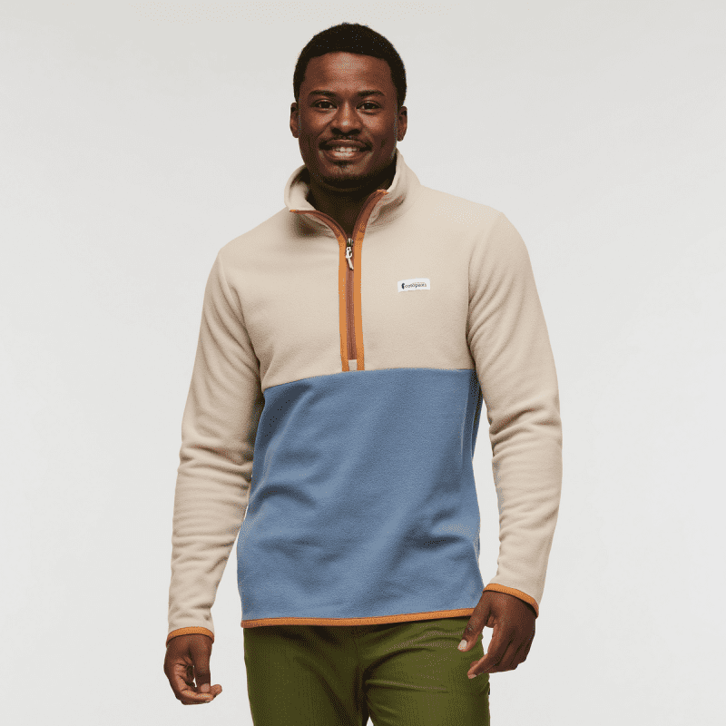 Amado Fleece Pullover - Men's, Oatmeal/Tempest, Model Jeremy