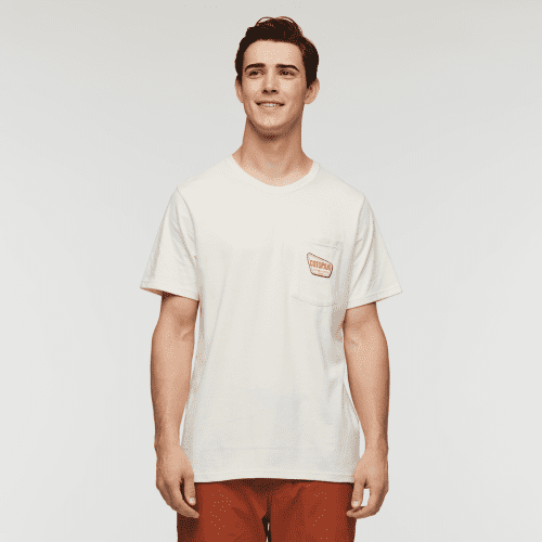 Camp Life Pocket T-Shirt - Men's, Bone, Model Kellan