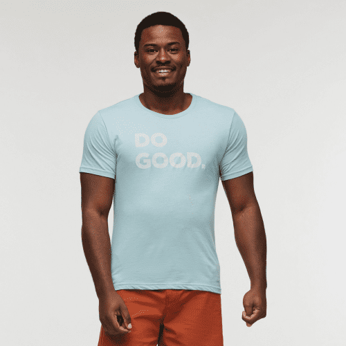 Do Good T-Shirt - Men's, Sea Spray, Model Jeremy