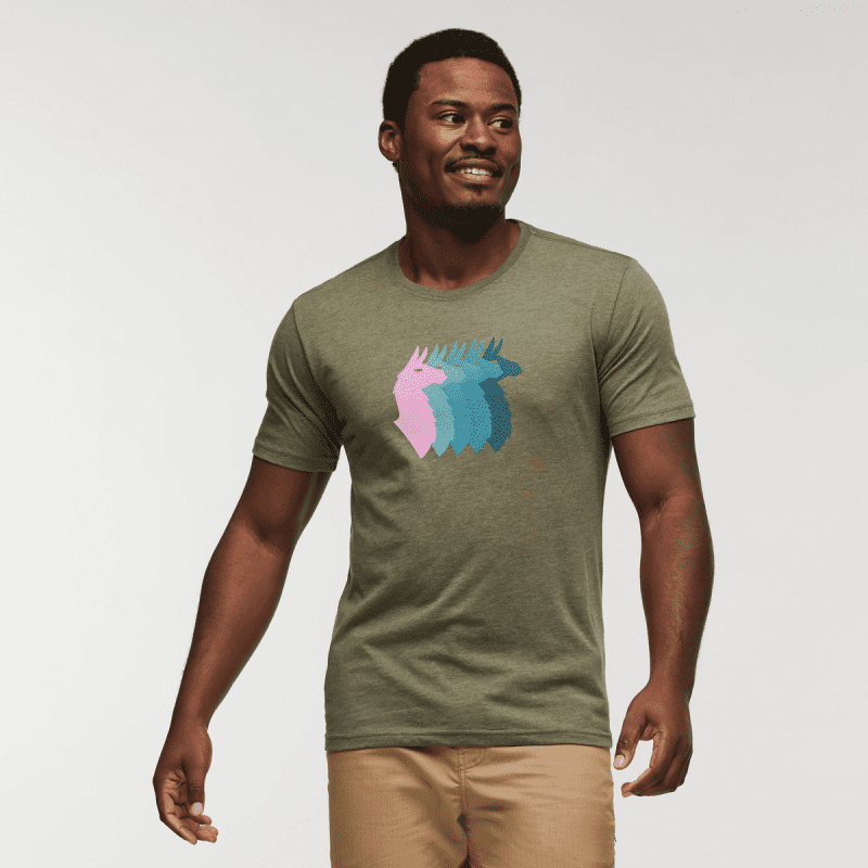 Llama Sequence T-Shirt - Men's, Fatigue, Model Jeremy