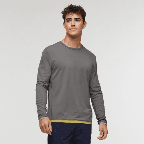 Sombra Long-Sleeve Sun Shirt - Men's, Cinder, Model Kellan