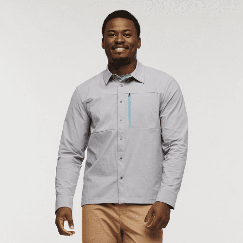 Sumaco Long-Sleeve Shirt - Men's, Smoke, Model Jeremy