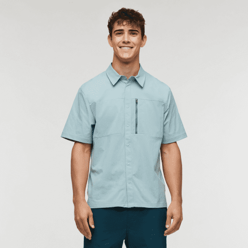 Sumaco Short-Sleeve Shirt - Men's, Sea Spray, Model Kellan