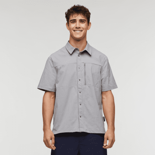 Sumaco Short-Sleeve Shirt - Men's, Smoke, Model Kellan