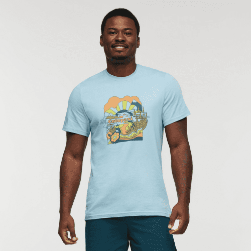 Utopia T-Shirt - Men's, Sea Spray, Model Jeremy