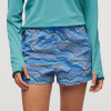 Brinco Short - Print - Women's, Scuba Blue/Hot Punch, Model London