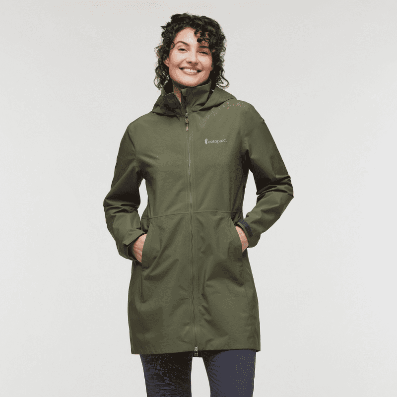 Cielo Rain Trench - Women's, Cotopaxi Fatigue, Model Courtney